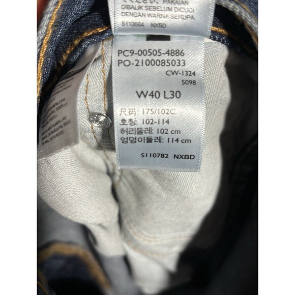 Levi's 505 Jeans Men's 40 30 Blue Classic Regular Fit Straight Leg New - Picture 14 of 14